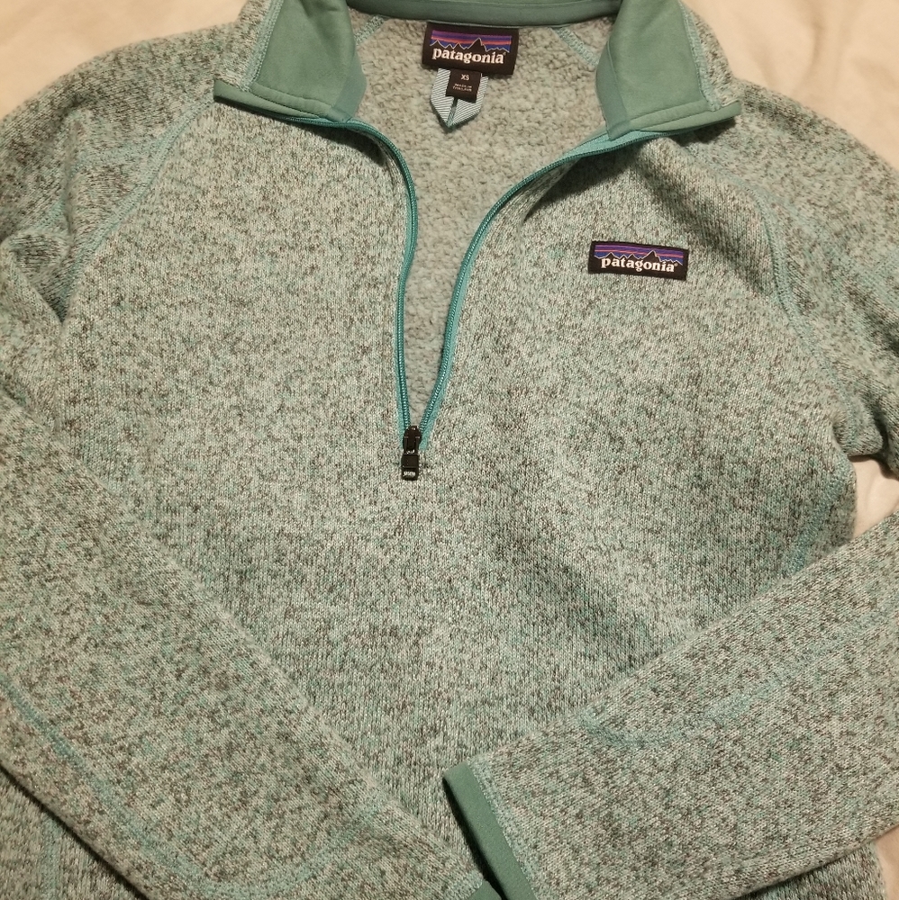 Patagonia better sweater teal 1/4 zip